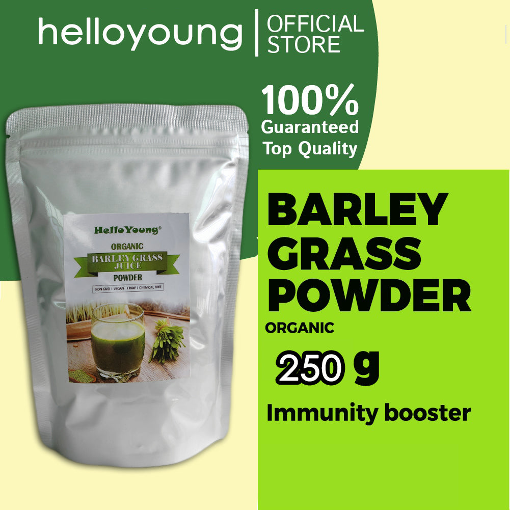 HelloYoung Organic Barley Grass Powder 250g burning fat, purifying liver, lowering cholesterol