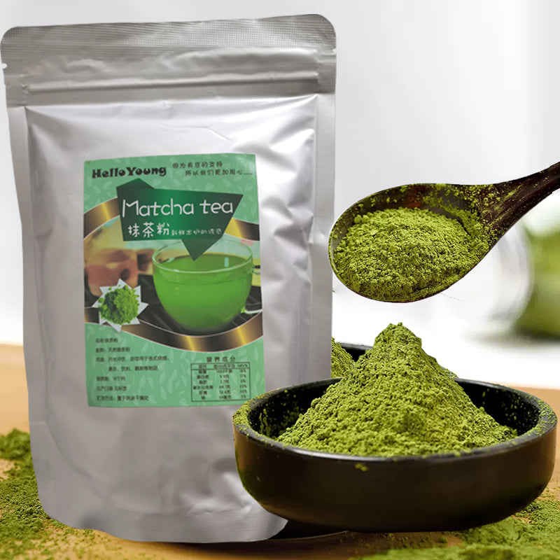HelloYoung Ceremonial Grade Matcha Powder (250g) - Authentic Japanese Matcha Green Tea Powder - Matcha Green Tea Powder Harvested in Japan - Matcha Tea Powder Latte - Zero Sugar, Vegan & 0 Calories green tea powder