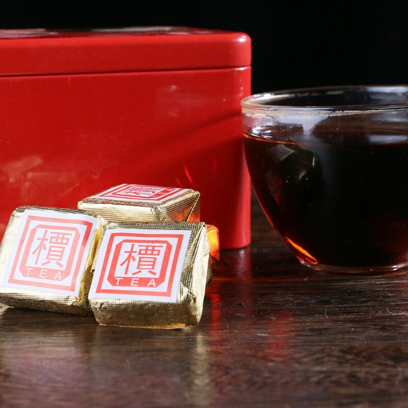 HelloYoungTea 2003 Pu-Erh Brick Tea 250g Iron Box Health Care Black Tea