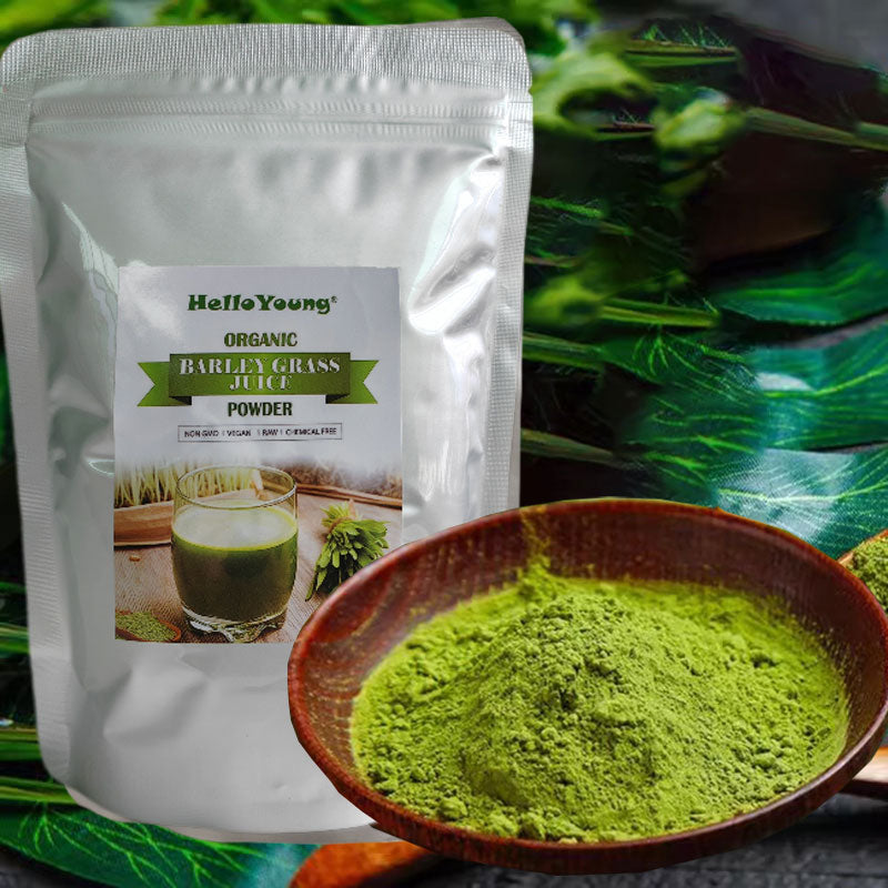HelloYoung HelloYoung Organic Barley Grass Juice Powder 250g Contains Iron, Vitamin C, & Vitamin E – Non-GMO, Gluten-Free, Soy-Free, Vegan Main image