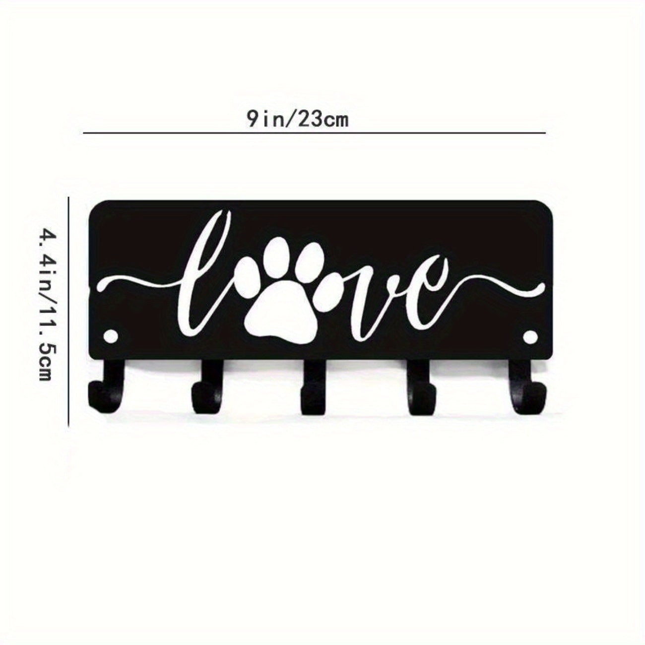 CIFbuy-Dog Lover Key Organizer - CIFbuy Adorable Iron Wall Art with Functional Hooks (6/9 Inch Wide, Puppy-Themed Decor)-Key Hooks