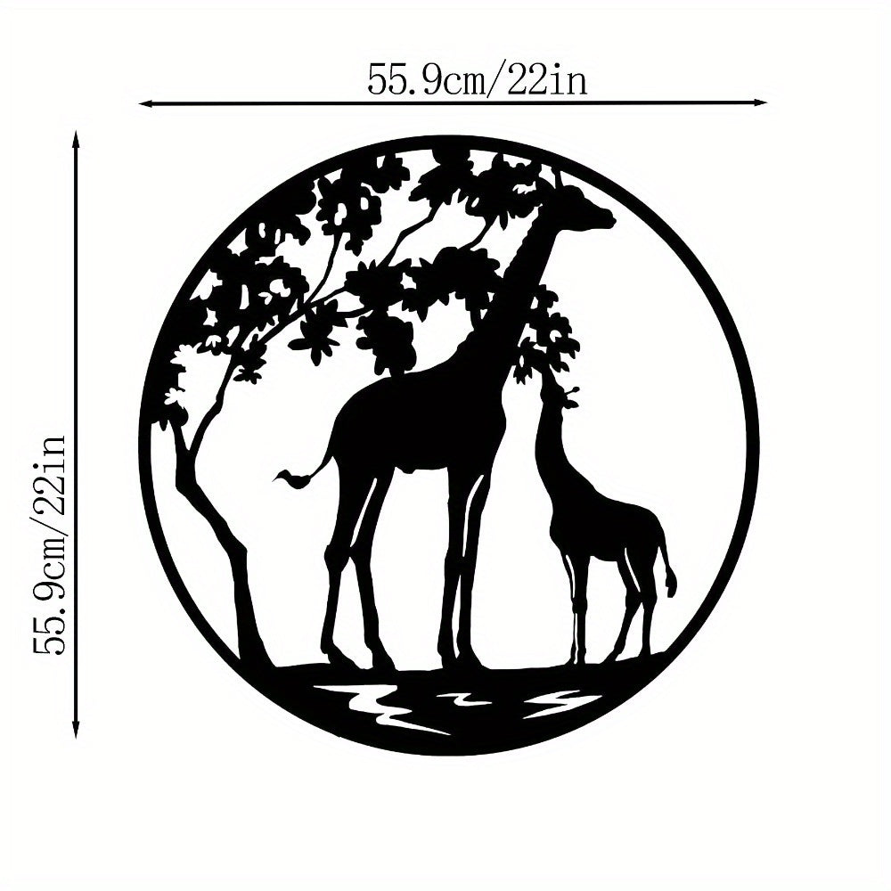 CIFbuy™ Gorgeous Black Iron Giraffe Wall Decor - Striking Metal Animal Art for Contemporary Home Décor, Durable Iron Sculpture with Elegant Silhouette Design, Premium Wall Sculptures.