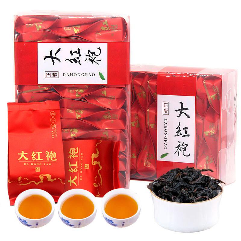 HelloYoungTea Da Hong Pao Rock Tea Strong Aroma Oolong Cinnamon PVC Box Office Tea
