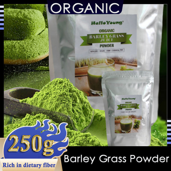 HelloYoung HelloYoung Imported Unsweetened Premium Organic Barley Grass Antioxidant-Rich, Energy Booster Organic Grass Powder