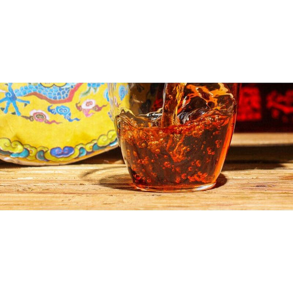 HelloYoungTea Yunnan Pu'er Tea Ripe Tea Cake Lao Banzhang Ripe Tea Cake 357g