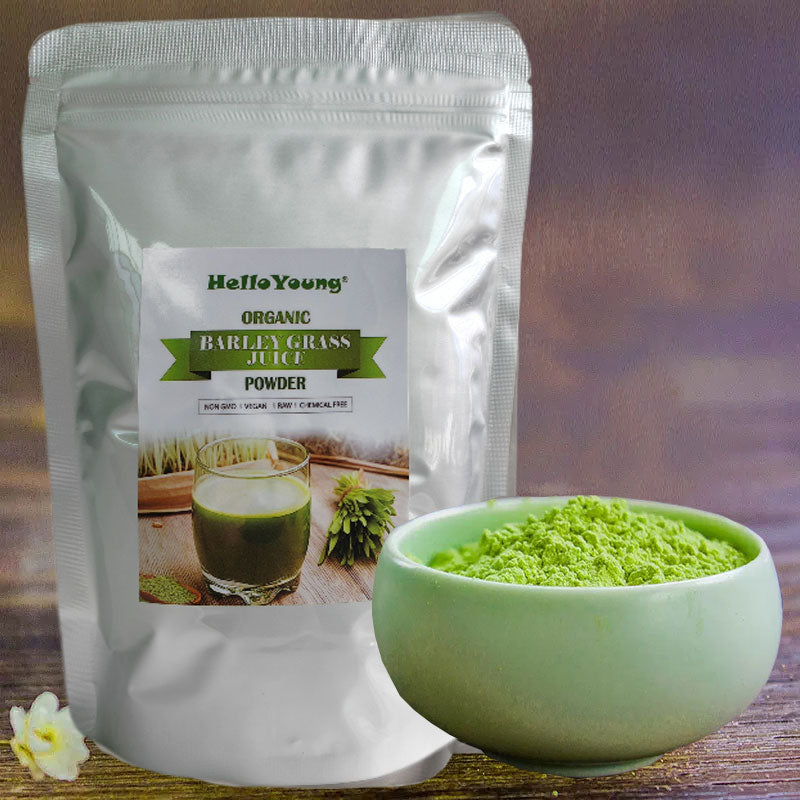 HelloYoung Organic Barley Grass Powder 250g original with Rich Dietary Fiber, No Addtives barley grass powder willy ong barley grass official store