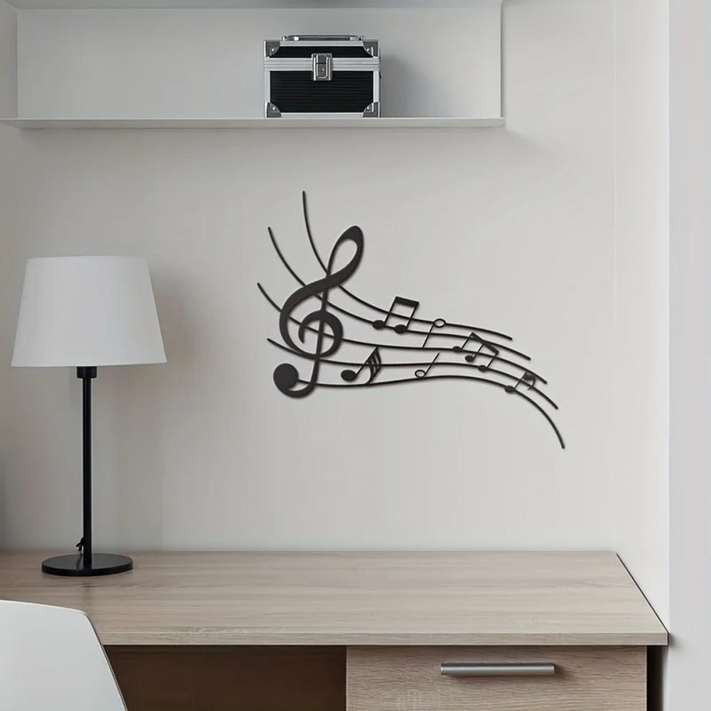 CIFbuy™ Premium Musical Notes Metal Wall Decor - Modern Music Notes Sign Elevates Professional Studios, Man Caves with Minimalist Design, Stylish Hanging for Festival Statue Decor, Wall Sculptures.