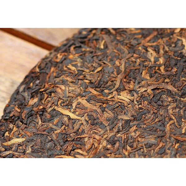 HelloYoungTea 357g Yunnan Pu'er Tea Palace Tea Cake Menghai Mature Cake Old Tea Qizi Cake