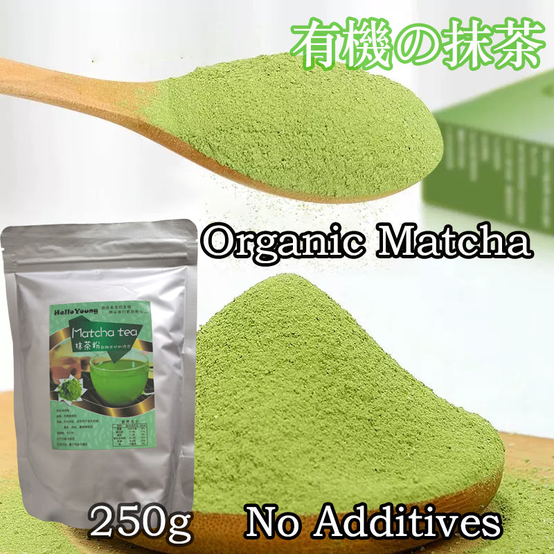 HelloYoung Matcha Green Tea Powder, Premium Matcha Powder, Ceremonial Grade Matcha with Maca Powder & Ashwagandha Powder, Delicious Matcha Latte Powder, Sugar-Free Matcha Tea, Japanese Matcha Latte Mix with Coconut Milk & Vanilla