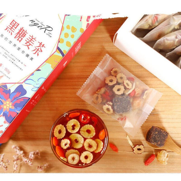 Brown Sugar Ginger Tea Longan Jujube Goji Berry Black Sugar Ginger Jujube Tea