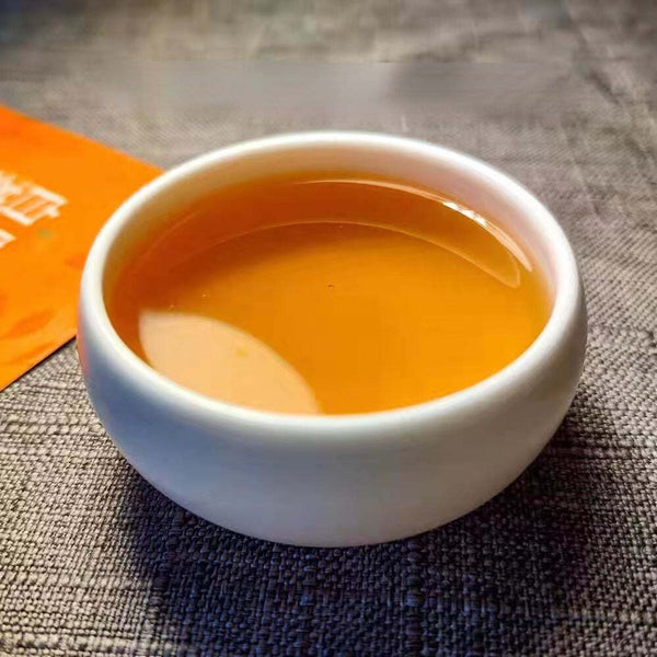 HelloYoungTea 250g Tangerine Peel White Tea Fuding White Tea Portable Mini Tea Brick Benefits