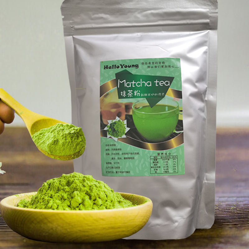 HelloYoung Organic Matcha Powder - Matcha Green Tea Powder For weight loss Cooking, Baking, Latte, Smoothie, Hot & Iced Drinks - Antioxidant-Rich, Helps Support Digestive Health - No Gluten, Vegan Main image