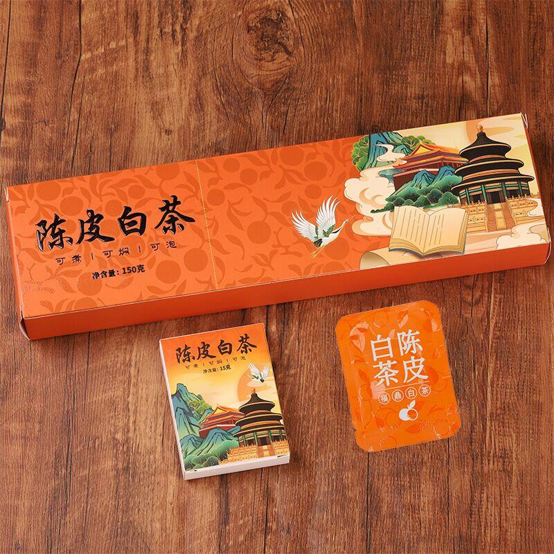 HelloYoungTea Fuding White Tea Old White Tea Gift Box with Small Pieces, Old Longevity Mei Gong Mei, Orange Crap White Tea, Small Biscuits Tea Cake Smoke Bar 福鼎白茶 老白茶小片礼盒，老寿眉贡眉，陈皮/橘皮白茶，小饼干茶饼烟条