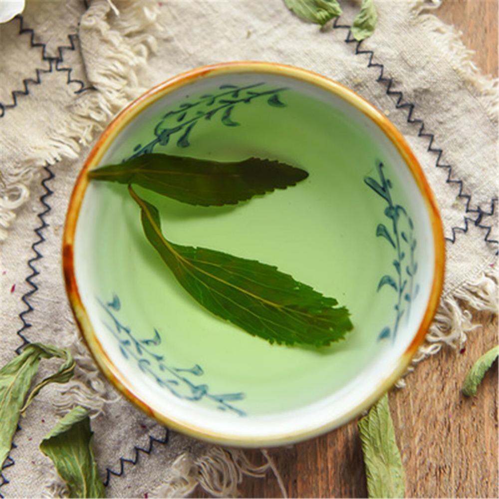 HelloYoungTea Organic Chinese Green Tea Loose Leaf Natural Stevia Sweet Herbal Drink