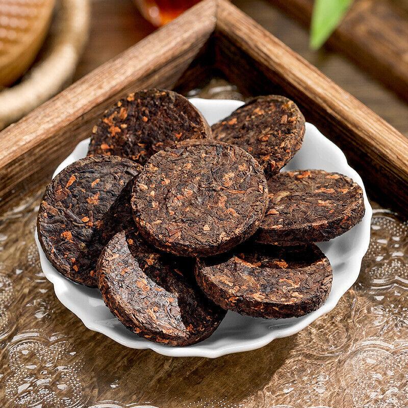 HelloYoungTea Authentic Osmanthus Pu'er Tea Yunnan Menghai Pu'er Cooked Tea Mini Tea Cake