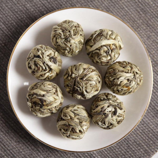 HelloYoungTea Handmade Moonlight Yunnan White Tea Beauty Silver Needle White Tea Ball Long Zhu