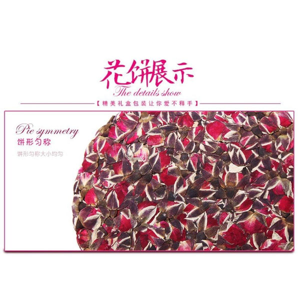 HelloYoungTea Dried Rose Buds Flower Tea Cake Natural Herbal Infusion Premium Quality