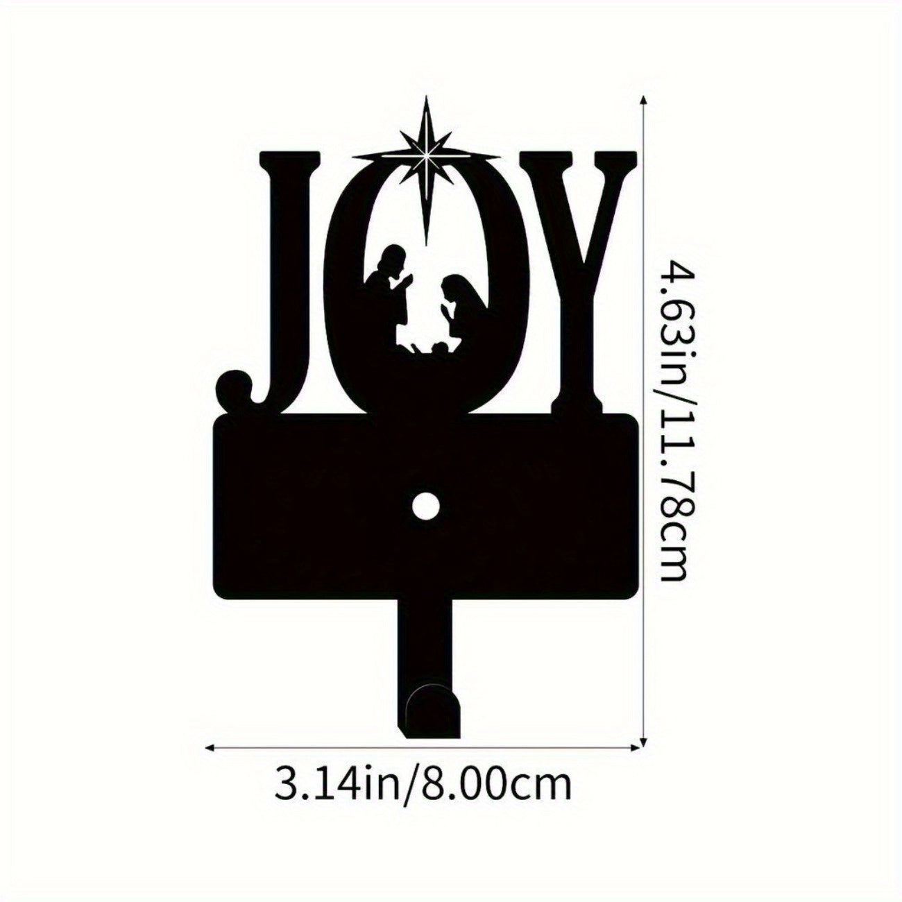 CIFbuy-Christmas Manger Wall Hook - Rust-Resistant Iron Key & Belt Holder, Nativity-Themed Holiday Decor for Home & Office (Wall SculpturesPC) Secondary image