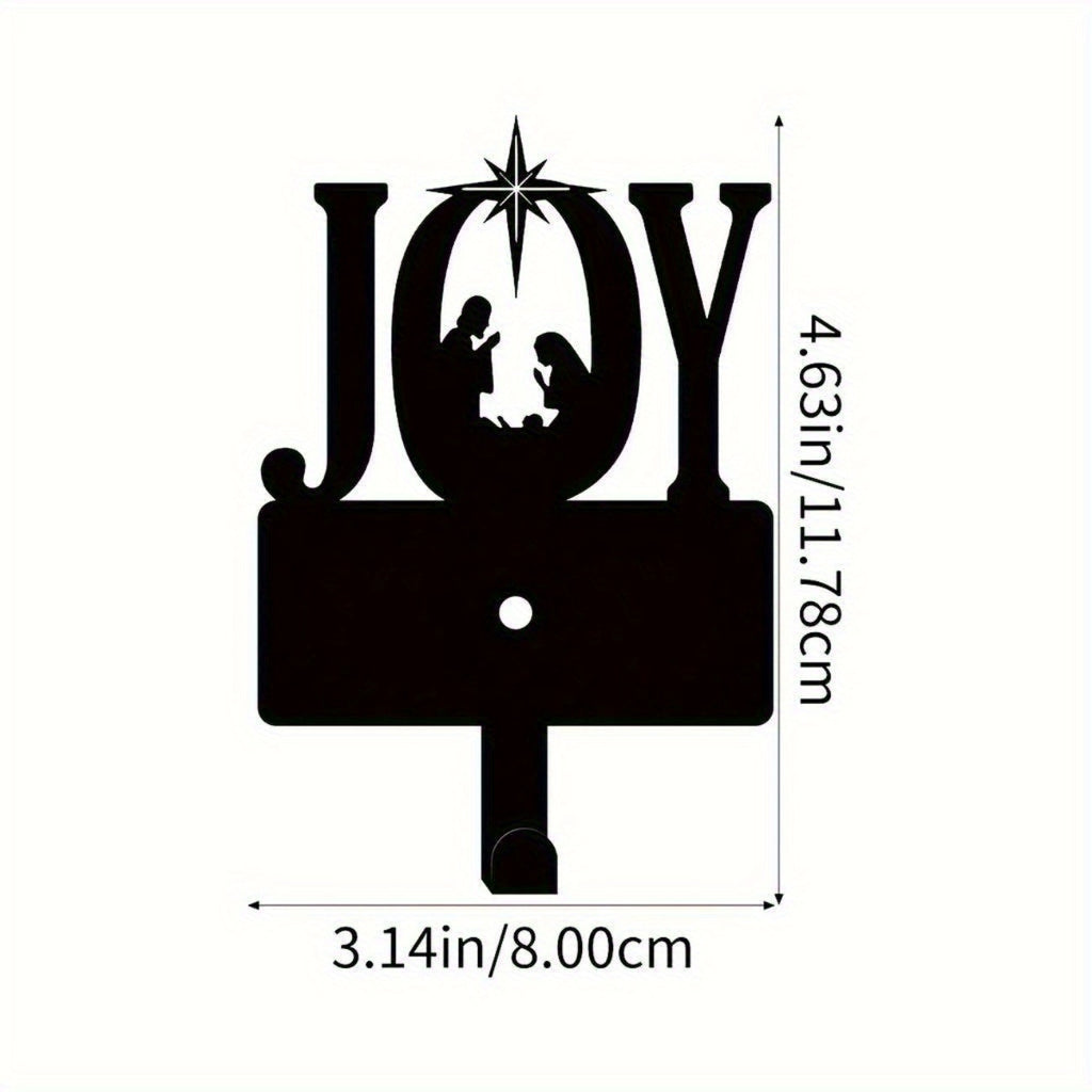 CIFbuy-Christmas Manger Wall Hook - Rust-Resistant Iron Key & Belt Holder, Nativity-Themed Holiday Decor for Home & Office (Wall SculpturesPC)