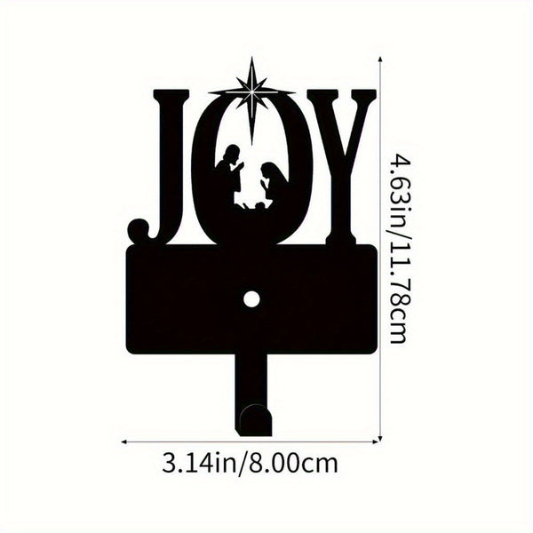 CIFbuy-Christmas Manger Wall Hook - Rust-Resistant Iron Key & Belt Holder, Nativity-Themed Holiday Decor for Home & Office (Wall SculpturesPC)