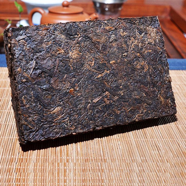HelloYoungTea Yunnan Pu'er Ripe Tea Brick Jujube Scented Old Tea Brick 250g