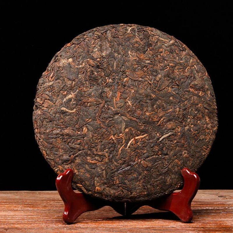 HelloYoungTea 357g Yunnan Pu'er Tea Mature Tea Old Pu'er Yunnan Qizi Cake Aged and Fragrant