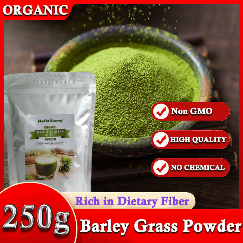 HelloYoung Organic 100% Pure BARLEY GRASS Powder Superfood Greens 250g