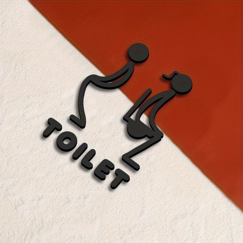 Uncover The Diverse Allure of A Black Floating Decor Piece. It's Perfectly Suited As A Toilet Symbol and For Beautifying The Bathroom Doors in Apartments.Decorative Sign