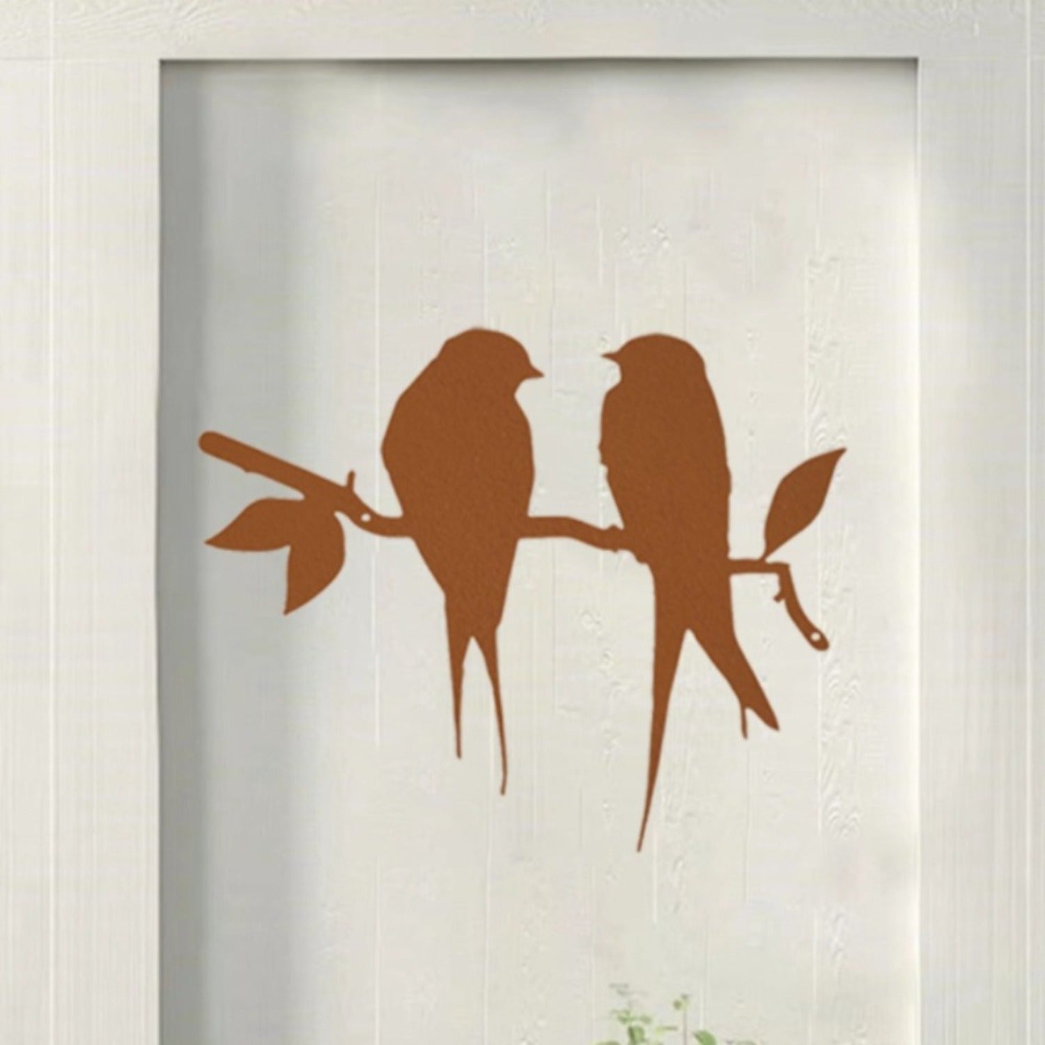 CIFbuy Antique-Style Rusty Bird Branch & Flying Bat Metal Wall Art - Decorative Iron Sculpture for Dorms, Restaurants & Bedrooms - Unique Design for Artistic Home Enhancement Wall Sculptures.