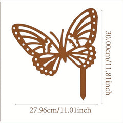 CIFbuyWhimsical Garden Stakes Set - Elegant Metal Bunny, Butterfly & Bird Decor | Iron Accents for Flower Beds & Pathways - Weatherproof Outdoor Art- Outdoor statue.Garden Stakes