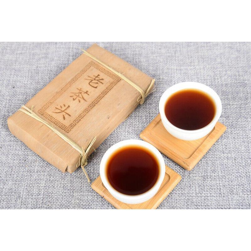 HelloYoungTea Pu'er Tea Golden Bud Brick 250g Ripe Tea Brick Healthy Drink
