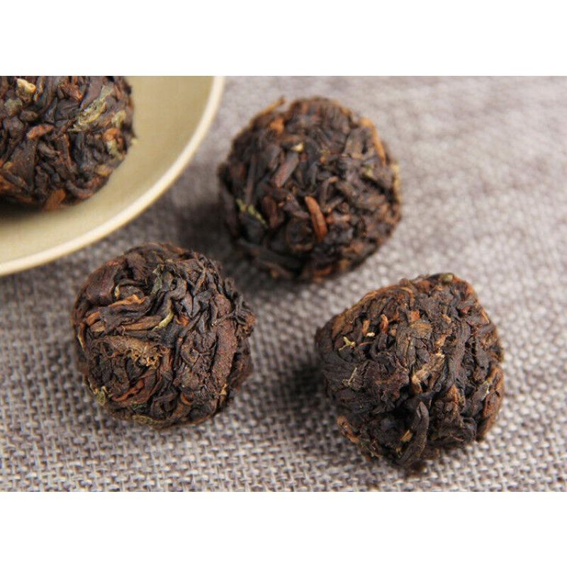 Glutinous Rice Fragrance Puerh Ripe Tea Dragon Pearl 500g Puerh Tea Tuocha