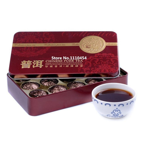 HelloYoungTea Premium Mini Tuocha Puer Tea with Glutinous Rice Aroma in Tin