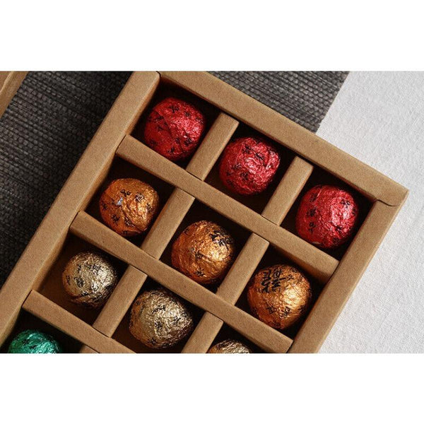 21pcs Yunnan Pu'er Tea Colorful Dragon Pearl Handmade Dragon Pearl Pu'er Raw Tea