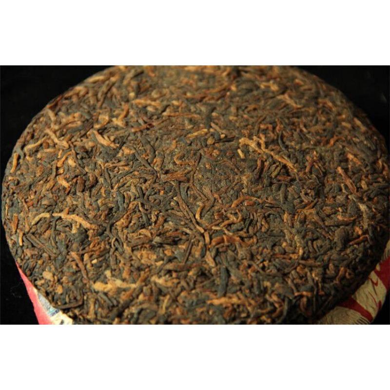 HelloYoungTea 200g Cang Pu Golden Bud Puerh Tea Ripe Cake Tea Menghai Chen Xiang Pu'er Cake