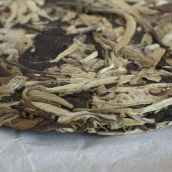 HelloYoungTea Yunnan White Tea Cake Moonlight White 320g Xiaguan Raw Pu-erh Style
