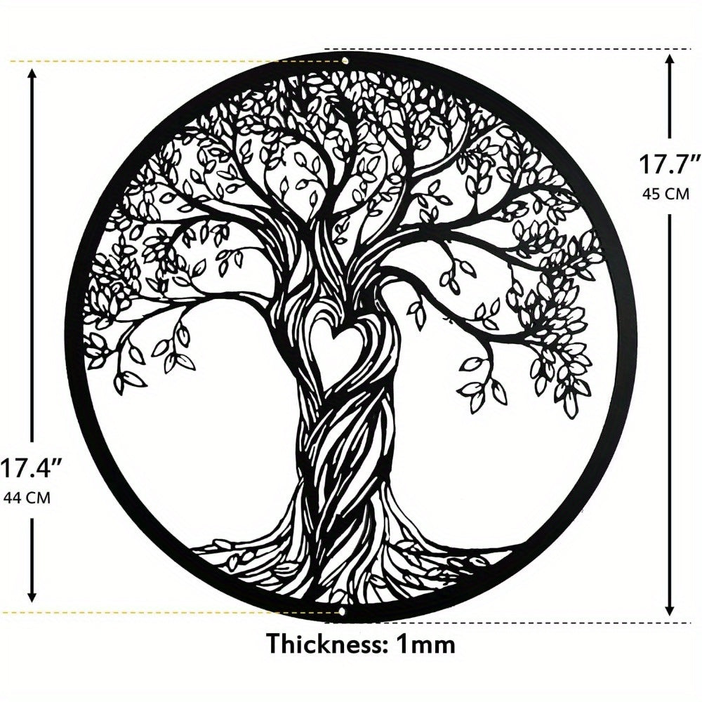 CIFbuy™ Exquisite Iron Artfully Crafted Rustic Black Tree of Life Wall Art - Laser Cut Metal Sculpture with Intricate Rustic Design & Fine Statue Ornaments, Enhances Home Aesthetic with Refinement - Unique Wall Sculptures.