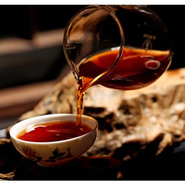 HelloYoungTea Yunnan Ban Zhang Aged Tree Collection Pu erh Ripe Cake 357g