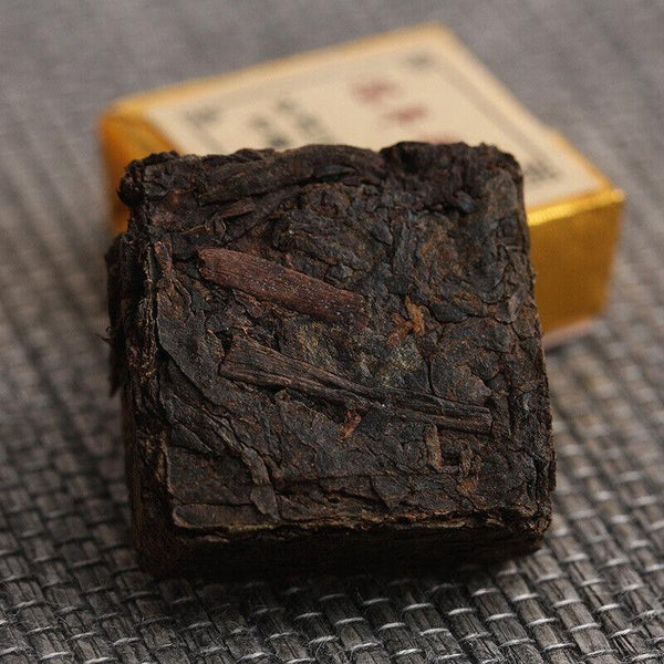 HelloYoungTea Small Gold Tea Brick 500g Mini Tuo Tea Small Square Brick Aged Pu-erh Ripe Tea