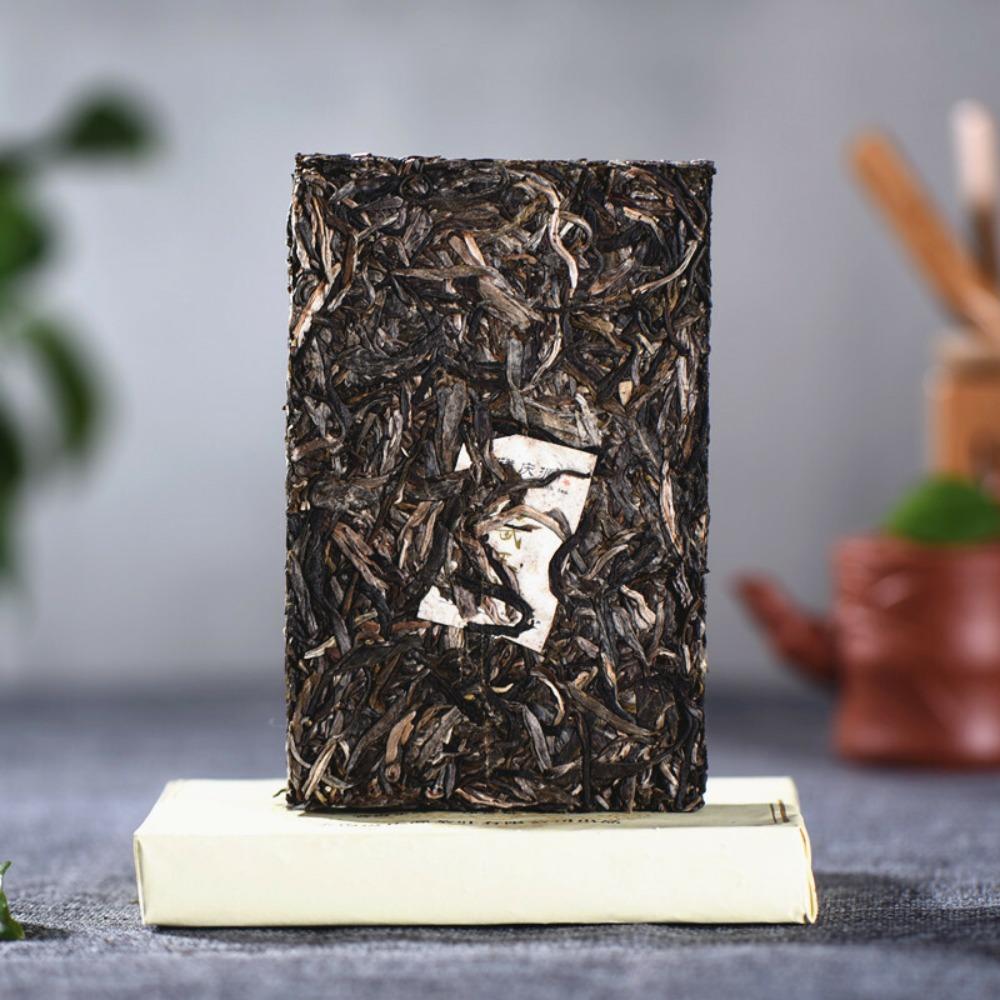 HelloYoungTea Yunnan Green Tea Spring Raw Pu-erh Old Tree Brick 250g