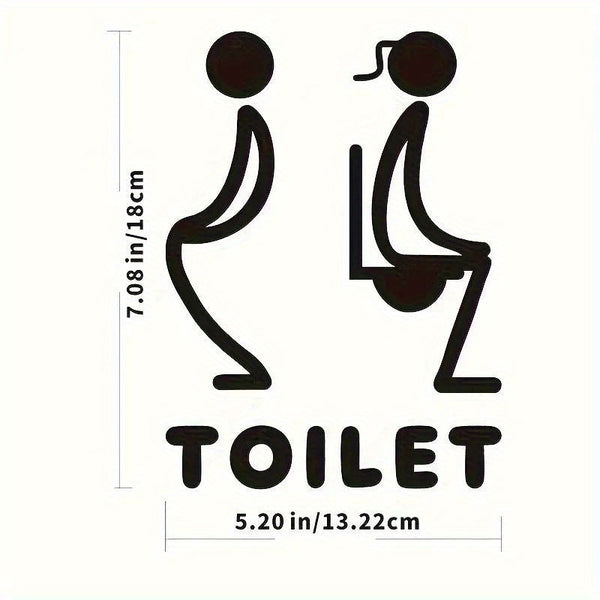 Uncover The Diverse Allure of A Black Floating Decor Piece. It's Perfectly Suited As A Toilet Symbol and For Beautifying The Bathroom Doors in Apartments.Decorative Sign