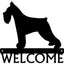 Welcome Sign Metal Wall Stickers Shape Decoration Artwork- Miniature Schnauzer Towel Rack, Coat Rack, Organizer, Storage Rack