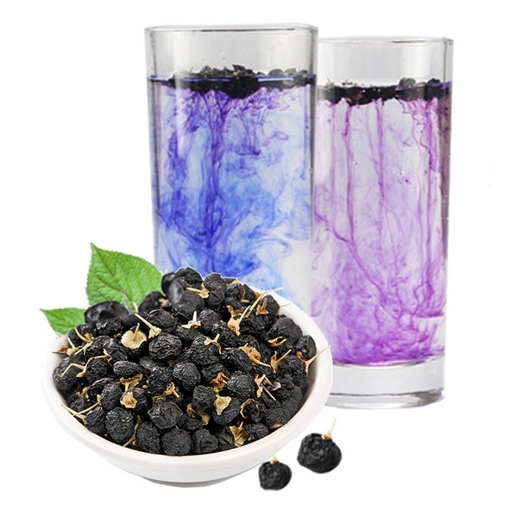 HelloYoungTea Dried Goji Berry Wild Black Wolfberry Herbal Tea Chinese Superfood