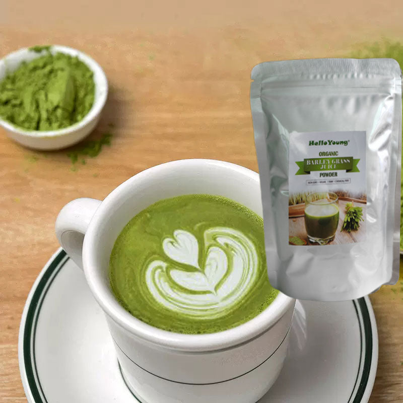 HelloYoung HelloYoung Organic Barley Grass Powder 250g Premium Barley Powder Rich in Antioxidants, Amino Acids and Protein - Barley Green Superfood for Immunity
