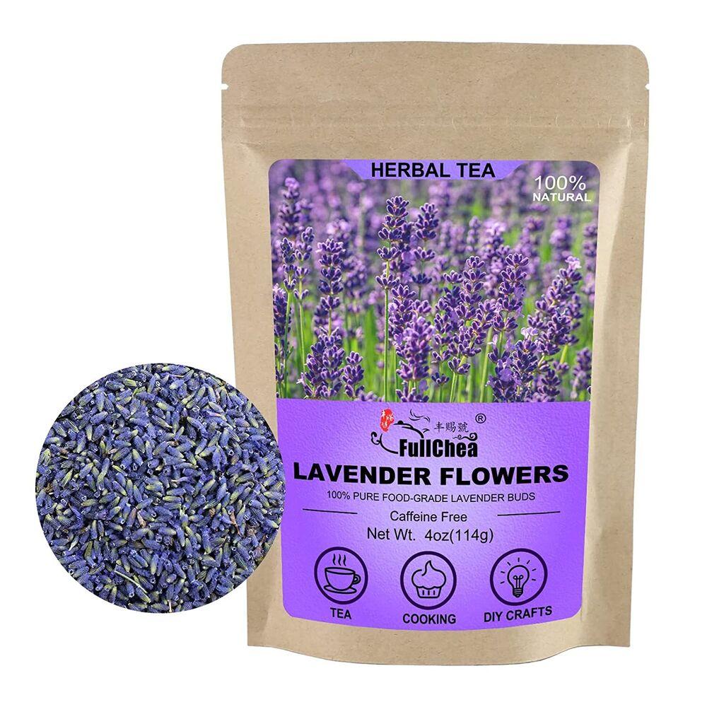 2023 FullChea Dried Lavender Buds Flowers - 4oz/114g - Premium Food Grade