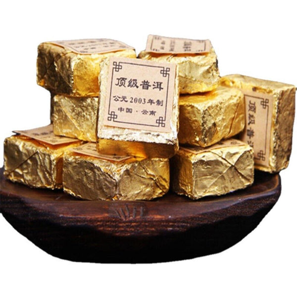 HelloYoungTea Organic Pu erh Tea 100g Brick Natural Yunnan Compressed Dark Tea