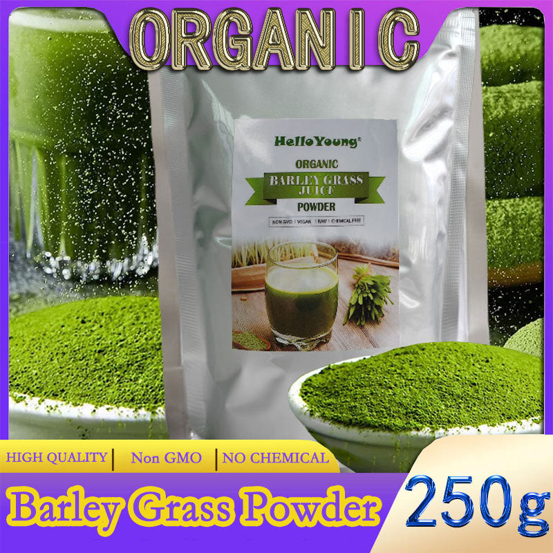 HelloYoung barley powder pure organic Organic Barley Grass Powder original 250g barley grass official store Rich in Immune Vitamin, Fibers, Minerals Main image