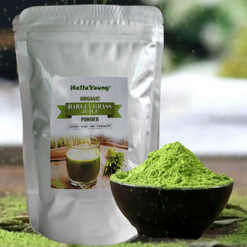 HelloYoung Organic Barley Grass Powder original 250g barley grass official store organic barley grass powder Low Carb Diabetic Friendly e for weight loss