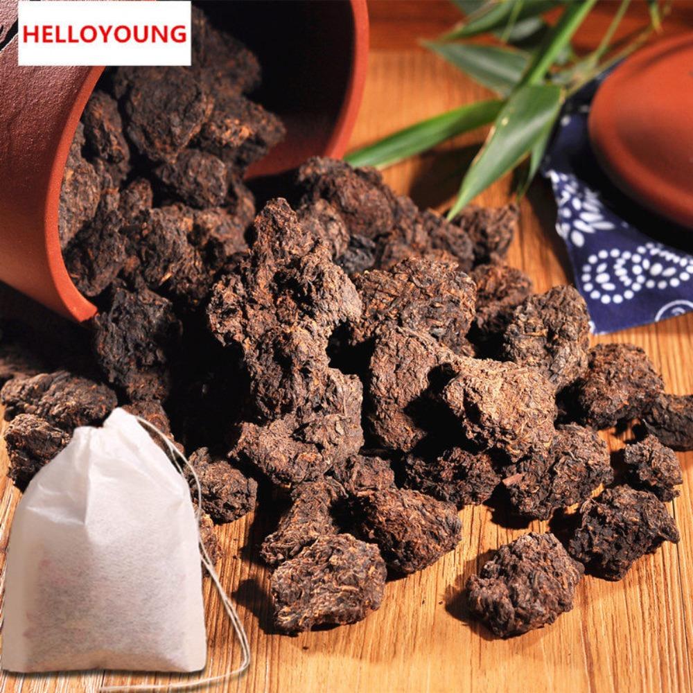 HelloYoungTea 200g Yunnan Mini Tuocha Ripe Pu-erh Tea Natural Black Cooked Puer Slimming Tea