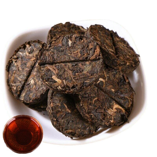 HelloYoungTea 200g Yunnan Aged Ripe Pu-erh Mini Tea Cake